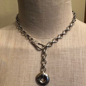 John Hardy .925 Sterling Silver Kali Link Donut necklace